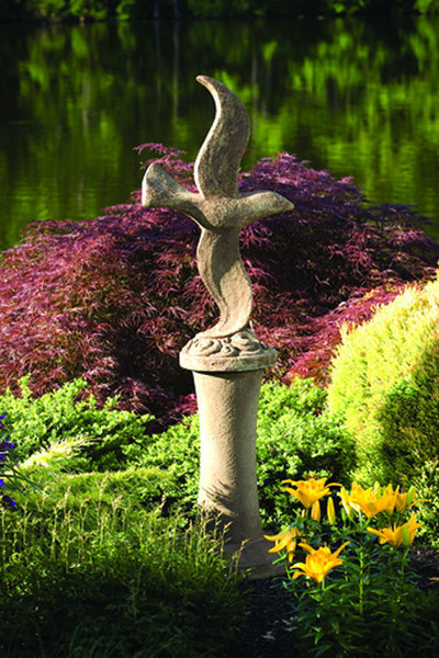 Gentle Flight On Pedestal Dove Of Peace Statue